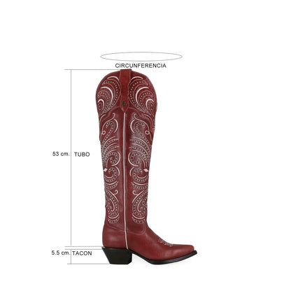 Bota Modelo Alaska Rojo para Mujer